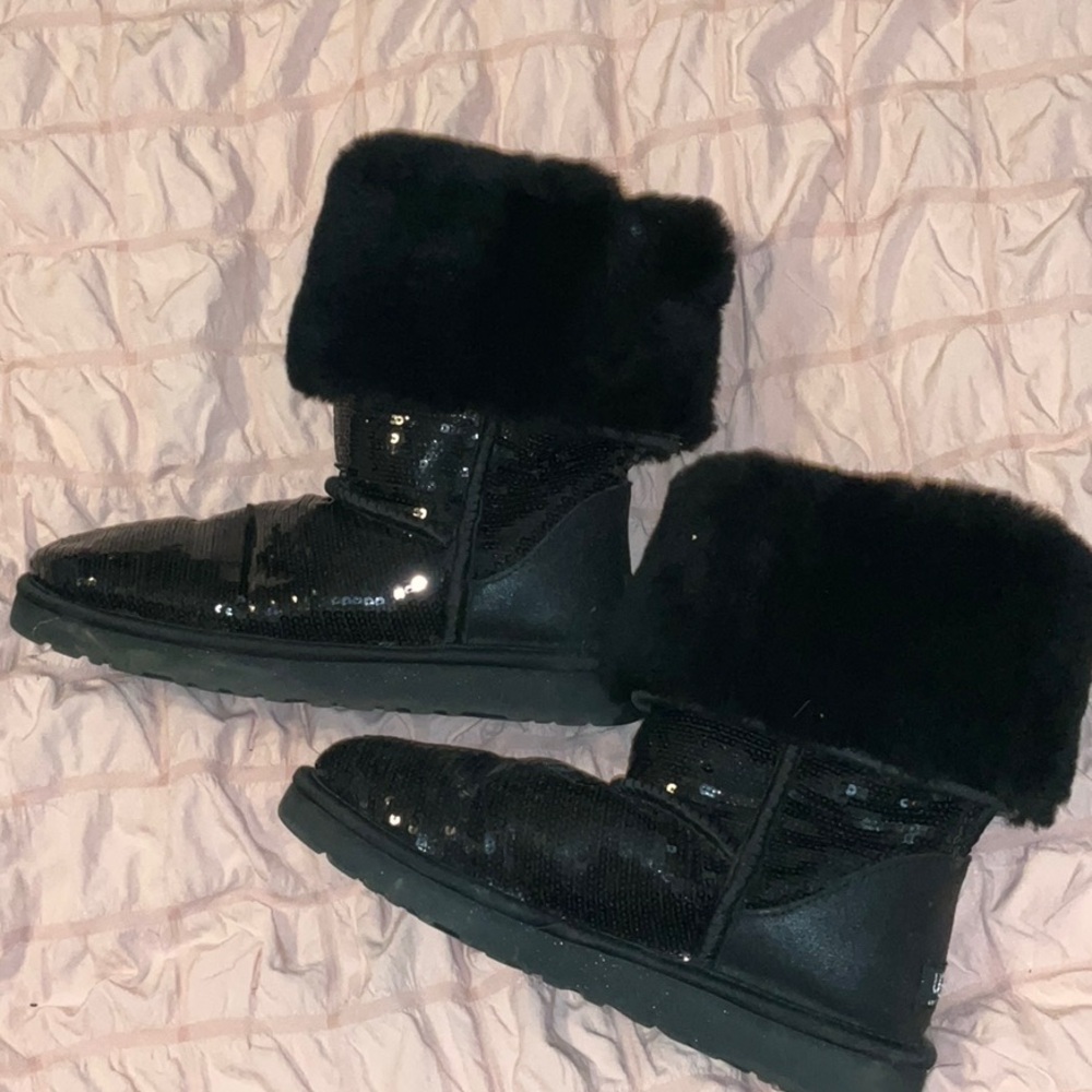 Sparkly black Ugg boots